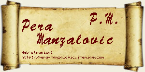 Pera Manzalović vizit kartica